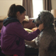 Yael Stone and Bowdie the Dog (HBO)